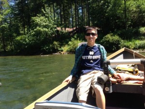 Kyle Witzigman’s spends time off from his Holt internship in Eugene, Ore., to float the McKenzie River.