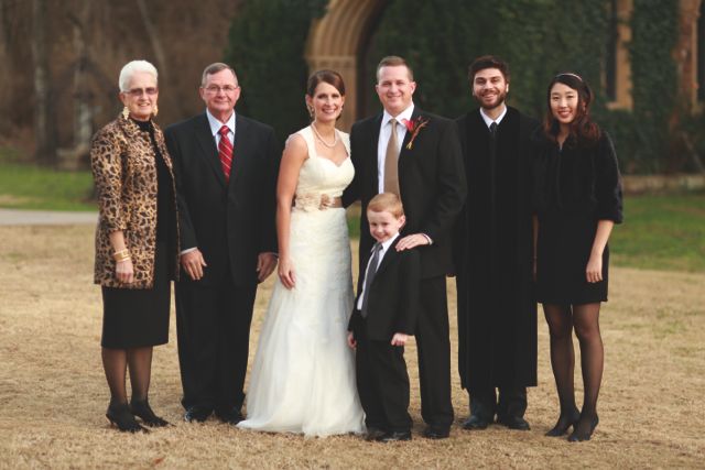 Natalie and her family at her brother’s wedding last December 