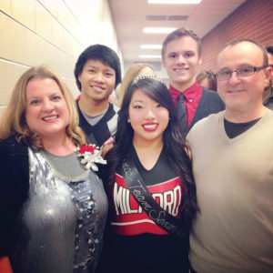 Hannah with her family. A recent high school graduate, Hannah plans to study fine arts at the University of Cincinnati.