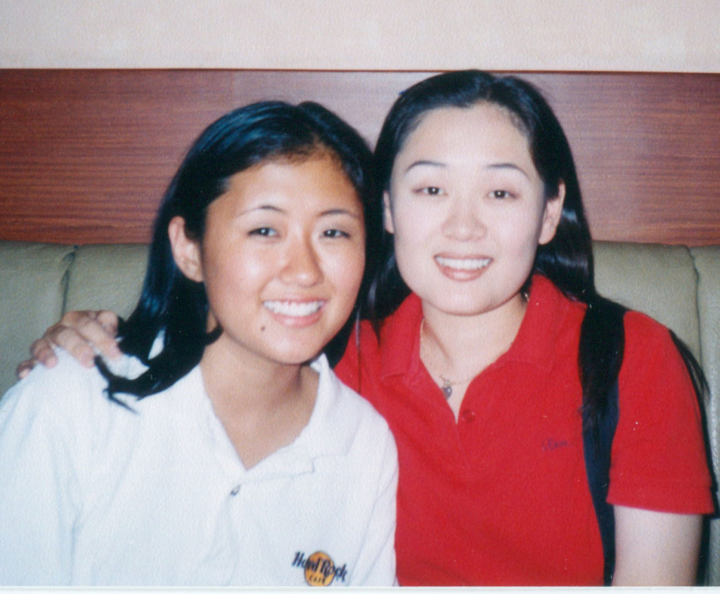 Michelle and Hyun Jun when they first met in 1998.