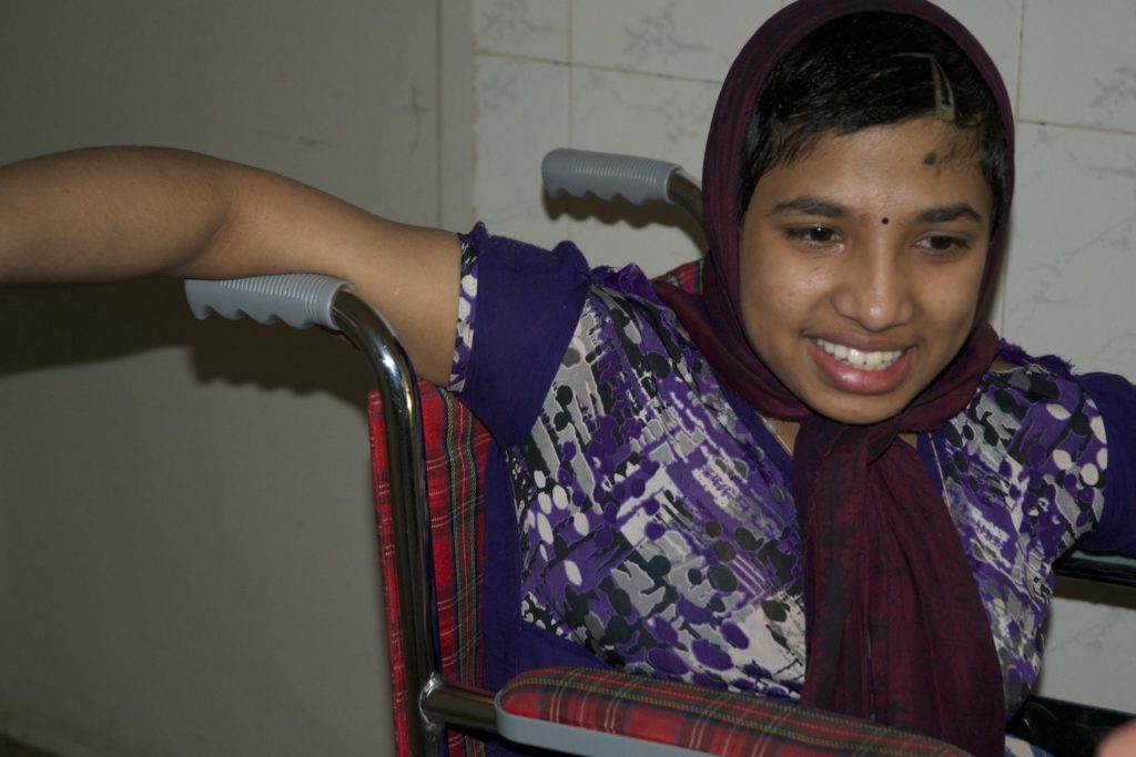 16-year-old Alyssa lives in a care center for children with special needs in Bangalore, India. Alyssa says she would like to be a teacher some day. 