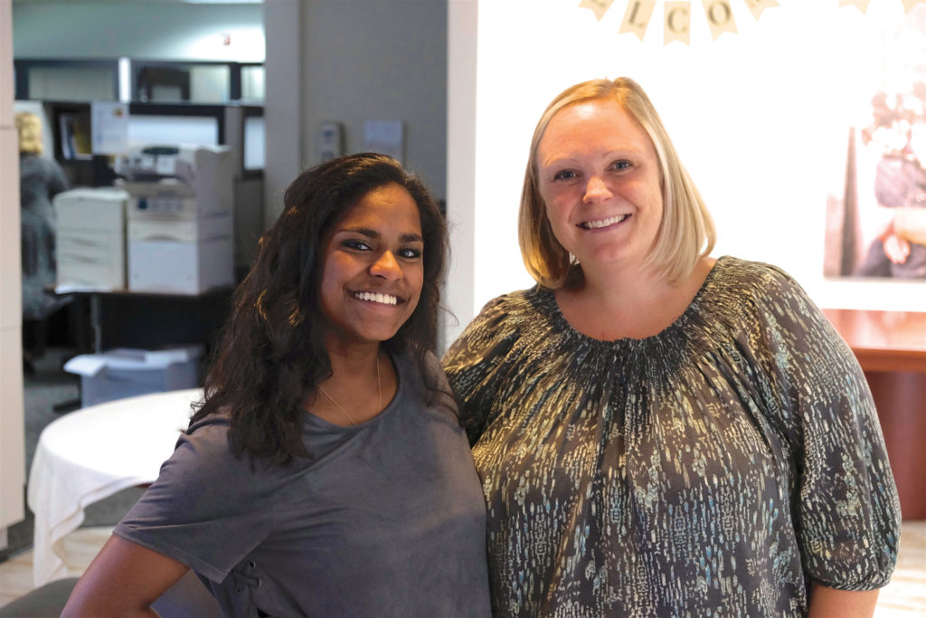 Malini got to meet one of her former sponsors, Angie Wharfield Ford, at the Holt International office in August 2016.