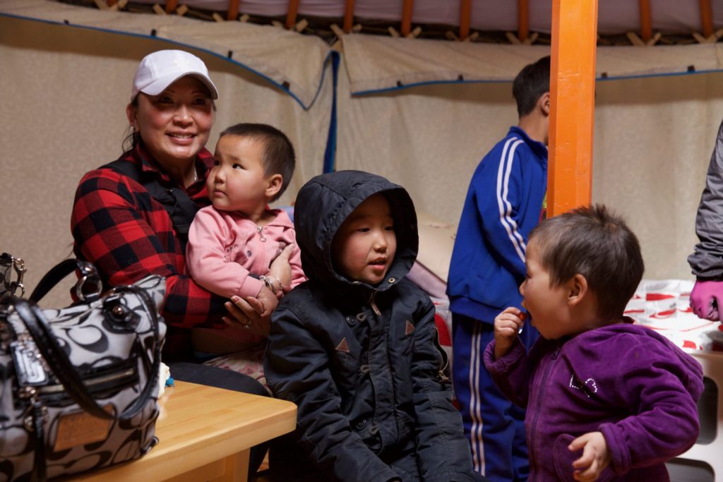 Kim breaking through the hard exterior of Amin-Erdene and her cousins.