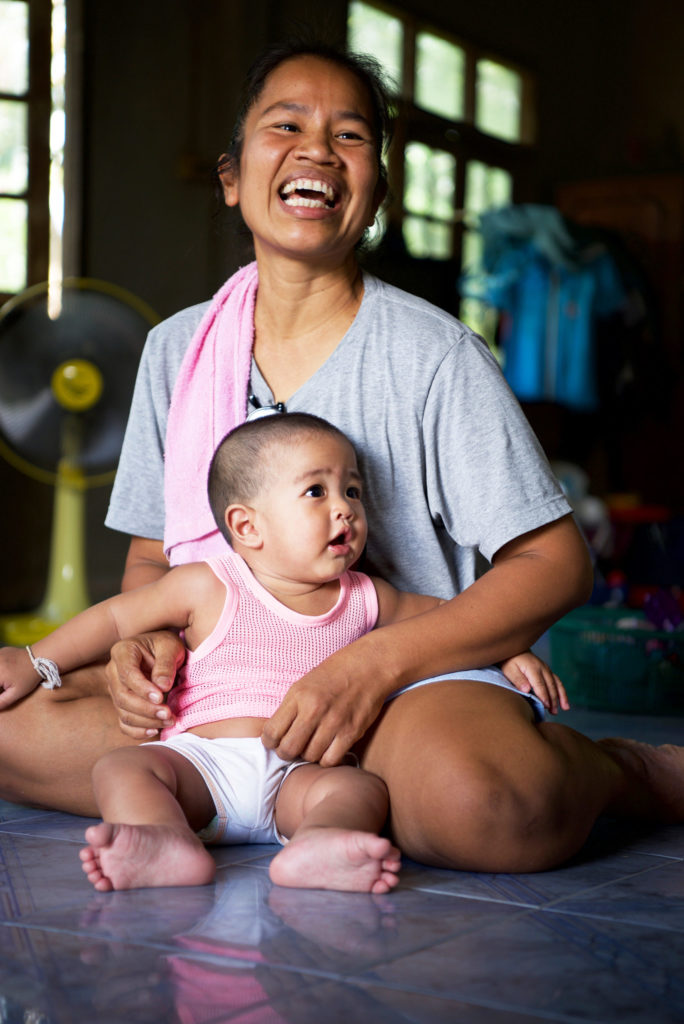 Photo of Ping and one of her babies.