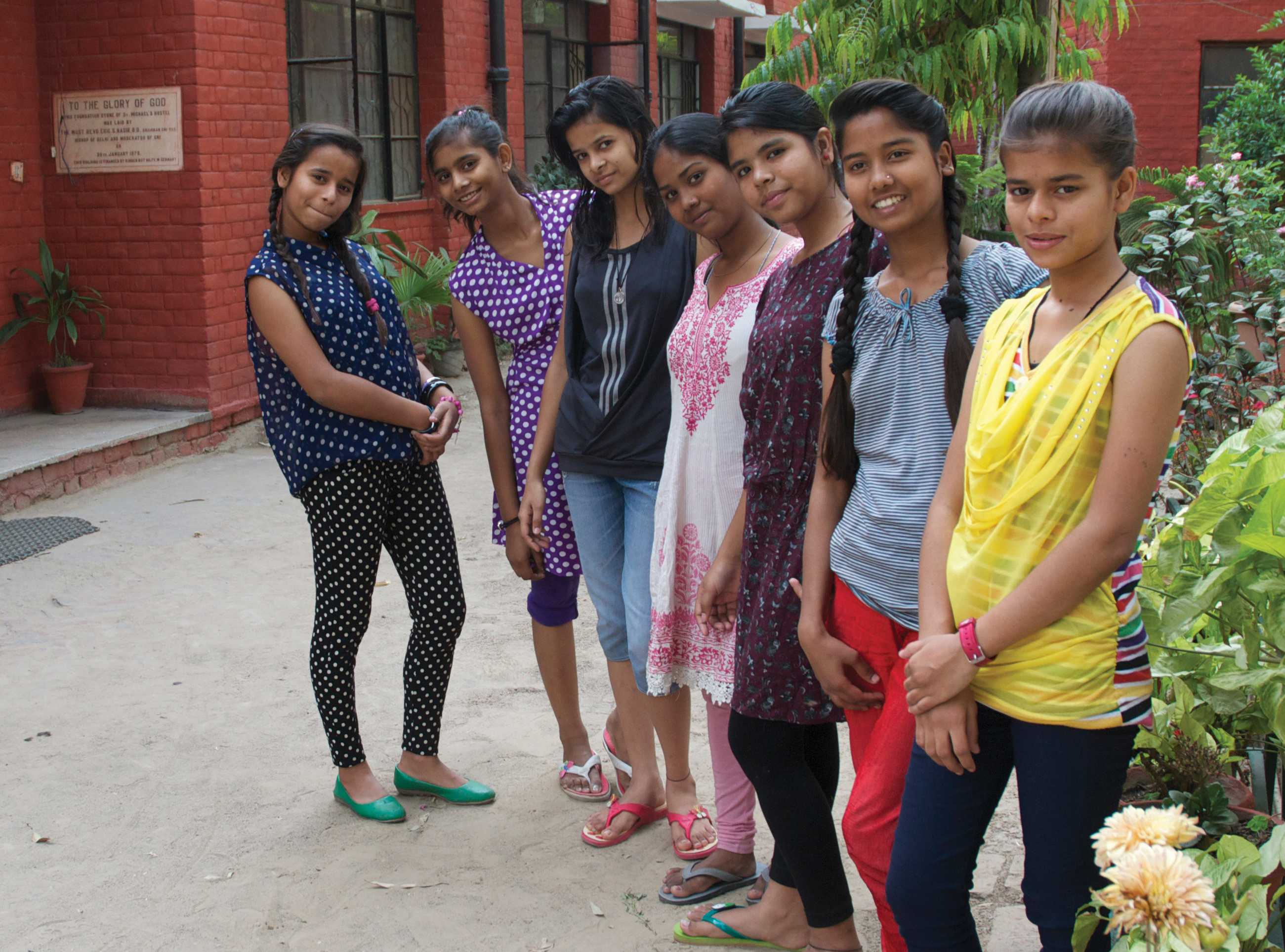 Sponsored girls in India prepare for graduation. 
