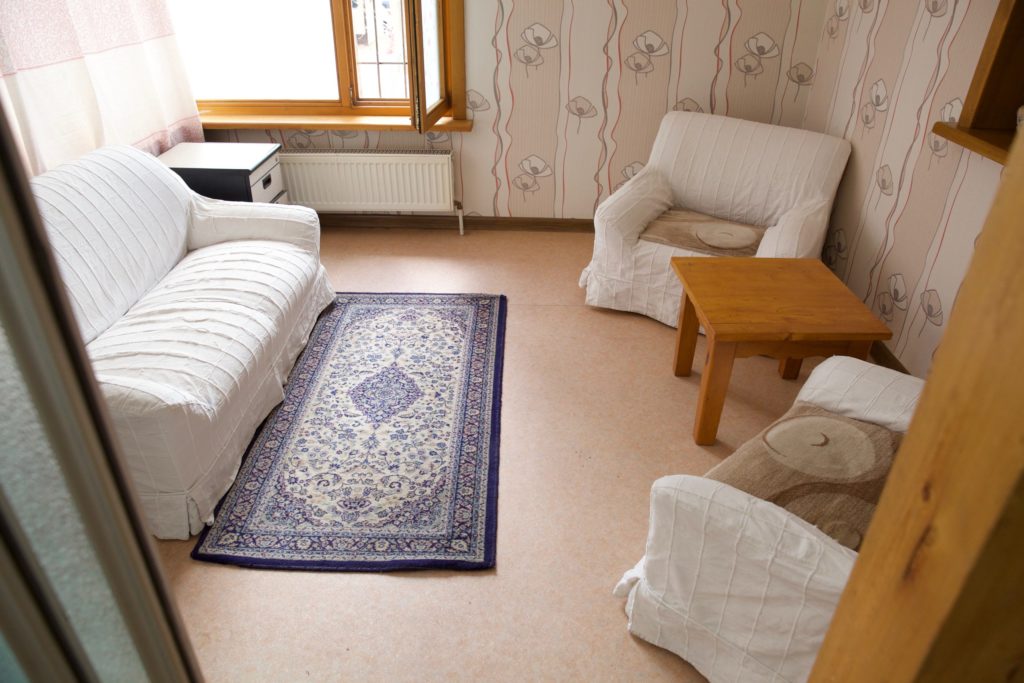 A living area at the domestic violence shelter for mongolian women.