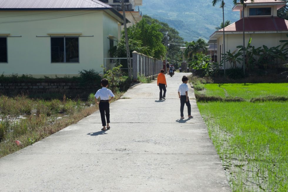 The road where children at House of Love walk a short distance to school every day.