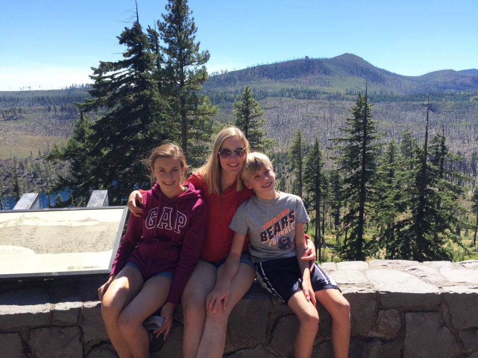 Jessica Zeeb with her kids, Brielle and Abram. 