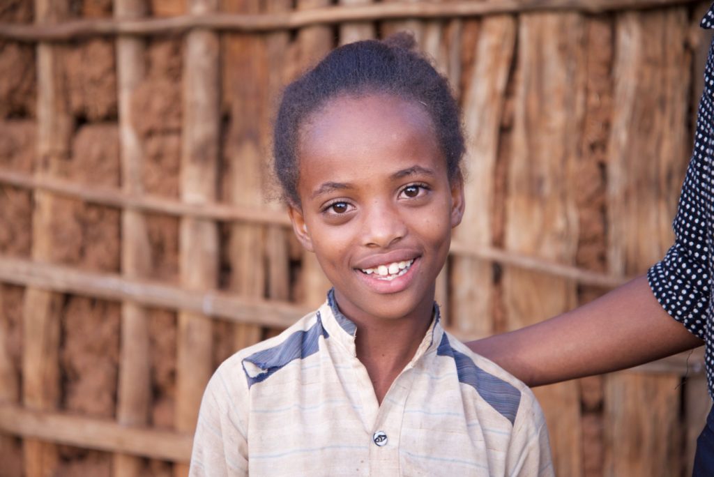 Meselech's oldest daughter, who until recently attended school with the help of a sponsor.