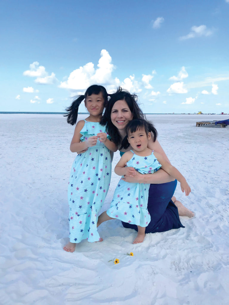 Kelly, Katie and Julie having fun at the beach.