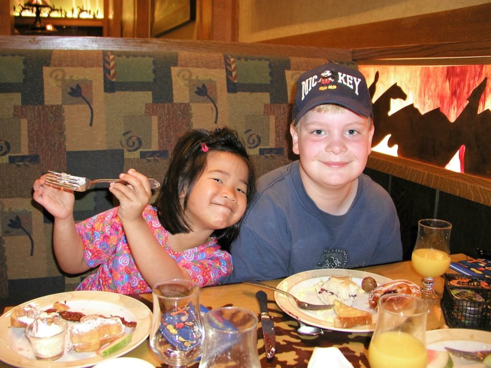 Mai Anh with her brother Kyle when they were kids at Disneyland. 