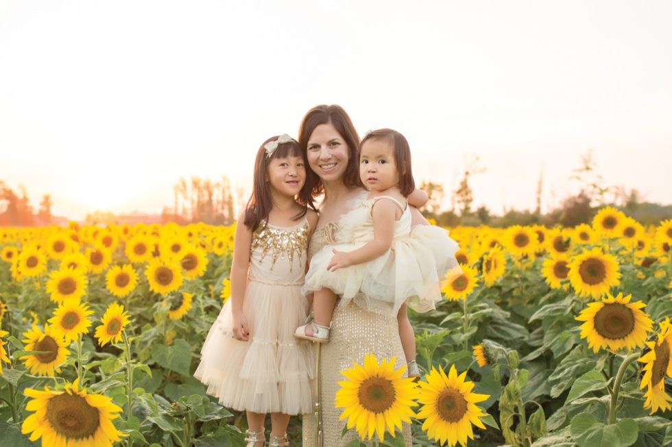 Kelly and her 2 adopted daughters.