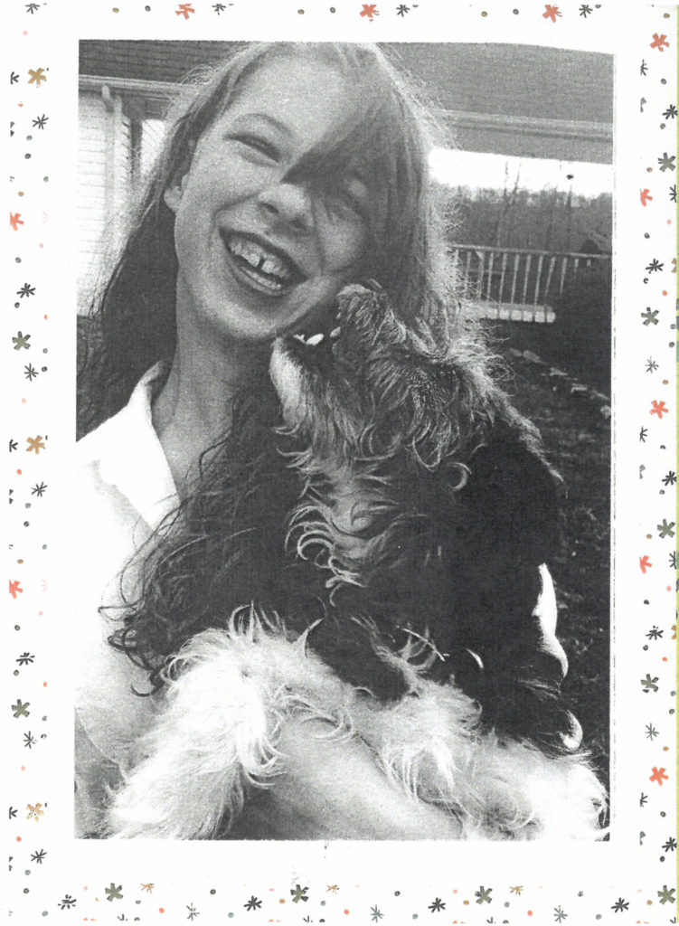 Karis with her dog, Jack. 