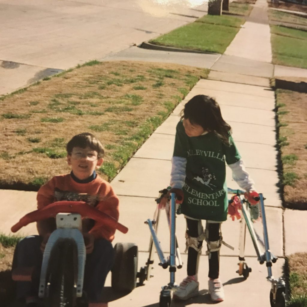 Amy and her brother as kids. 