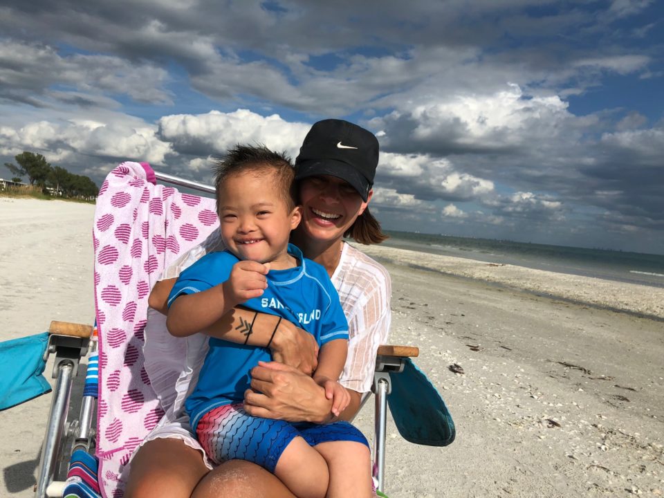 Micah and Jade at the beach.