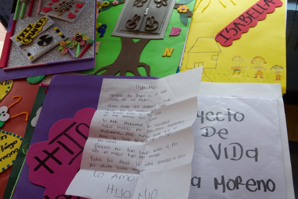 As part of the program at Bambi in Colombia, parents write letters to their children — expressing what they want for them in life. A collection of letters and artwork.