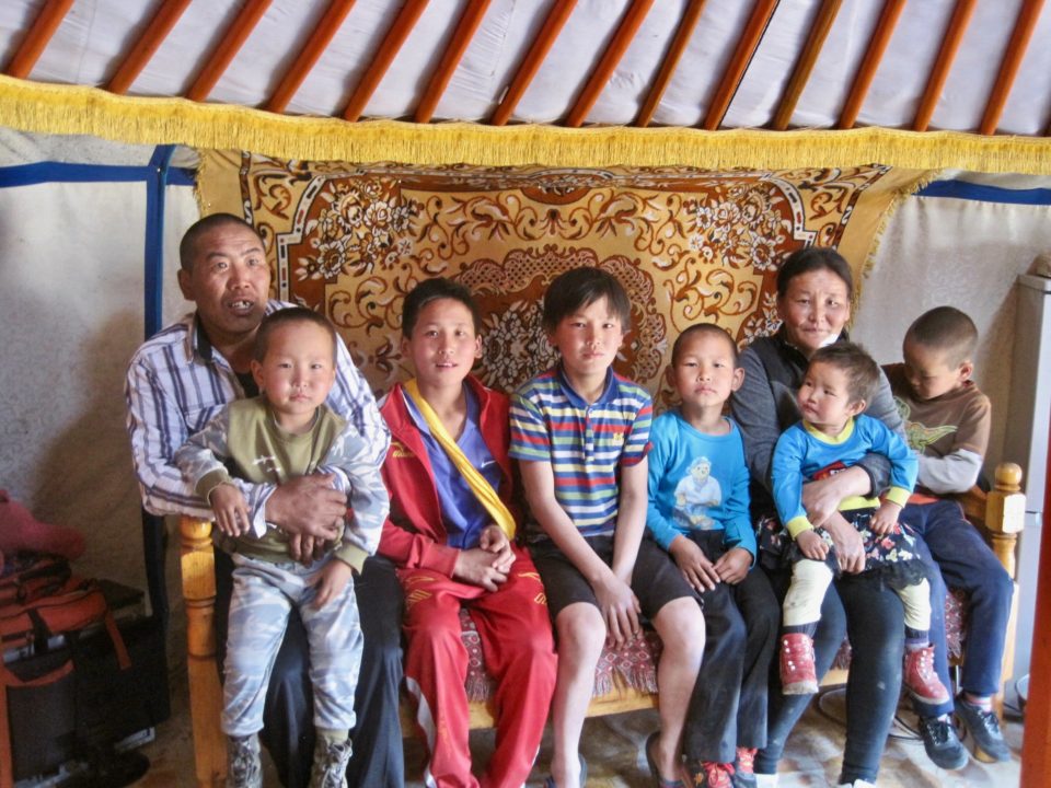After their home was flooded, donors helped Lhagvajav and Dolgorusren rebuild their home. They now have a stable home, and all of their children are thriving. 
