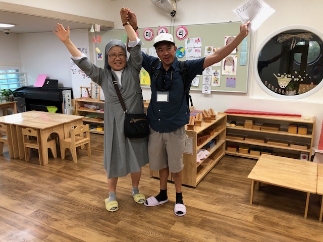 Joah with Sister Theresa at the White Lily Orphanage, the orphanage in Korea where Joah lived in the late 1970s before going home to his family in the U.S.