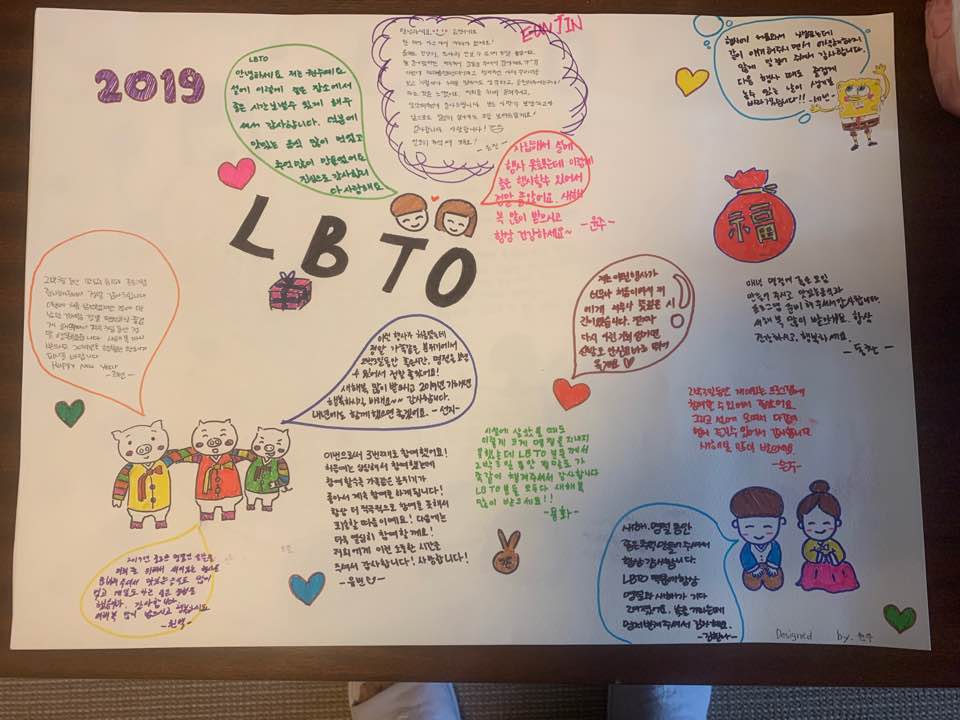 The participants created a poster about LBTO at this year's Lunar New Year event.