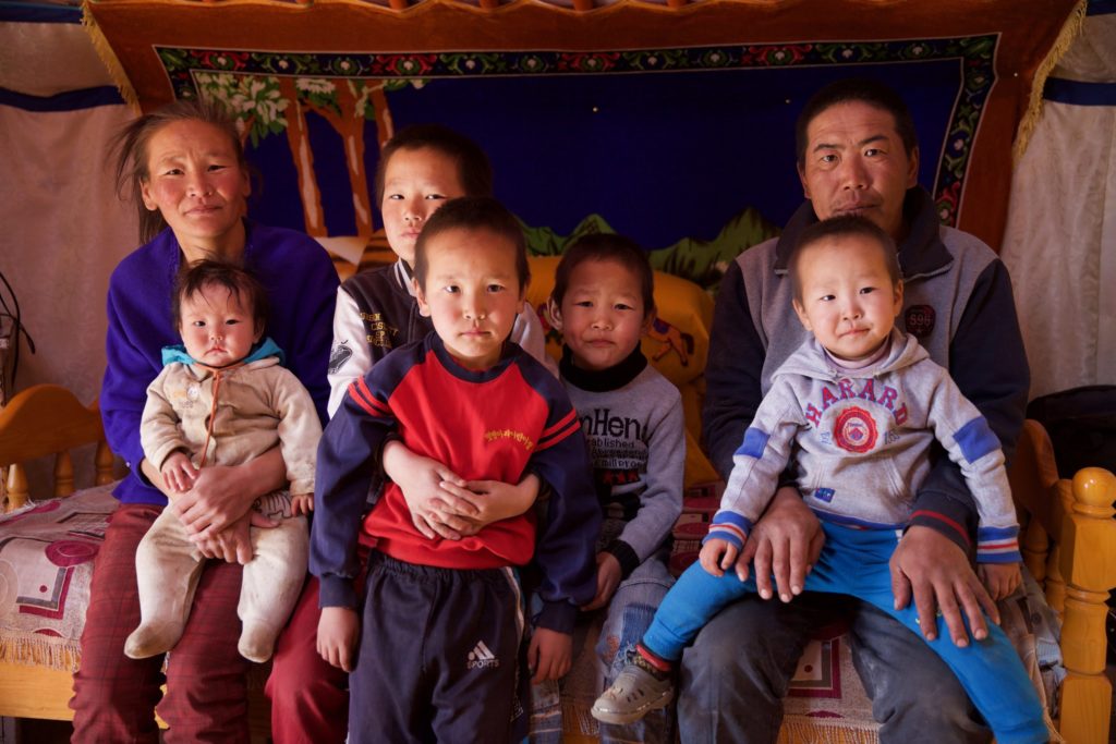 Lhagvajav and Dolgorsuren have six children. Two of their children now have sponsors, which means they can now afford to send all of their school-age kids to school. 