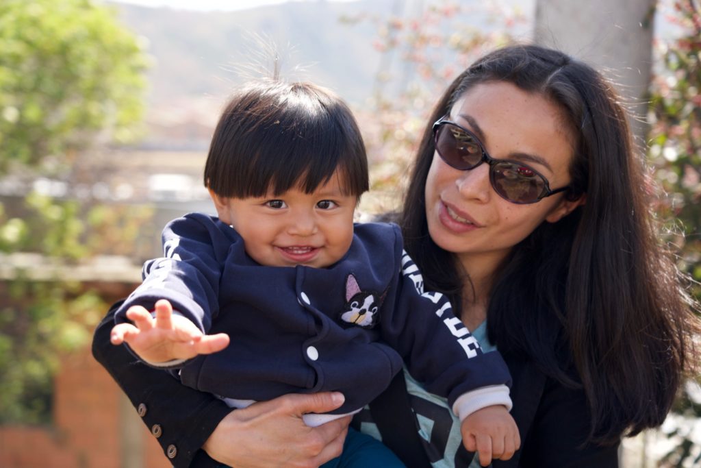 Yenifer's 14-month-old son, Angel, attends the sponsor-supported daycare program in Bogotá while she finishes her high school education.