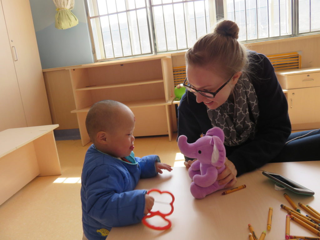 Amy meeting Jaxon in China in March 2017