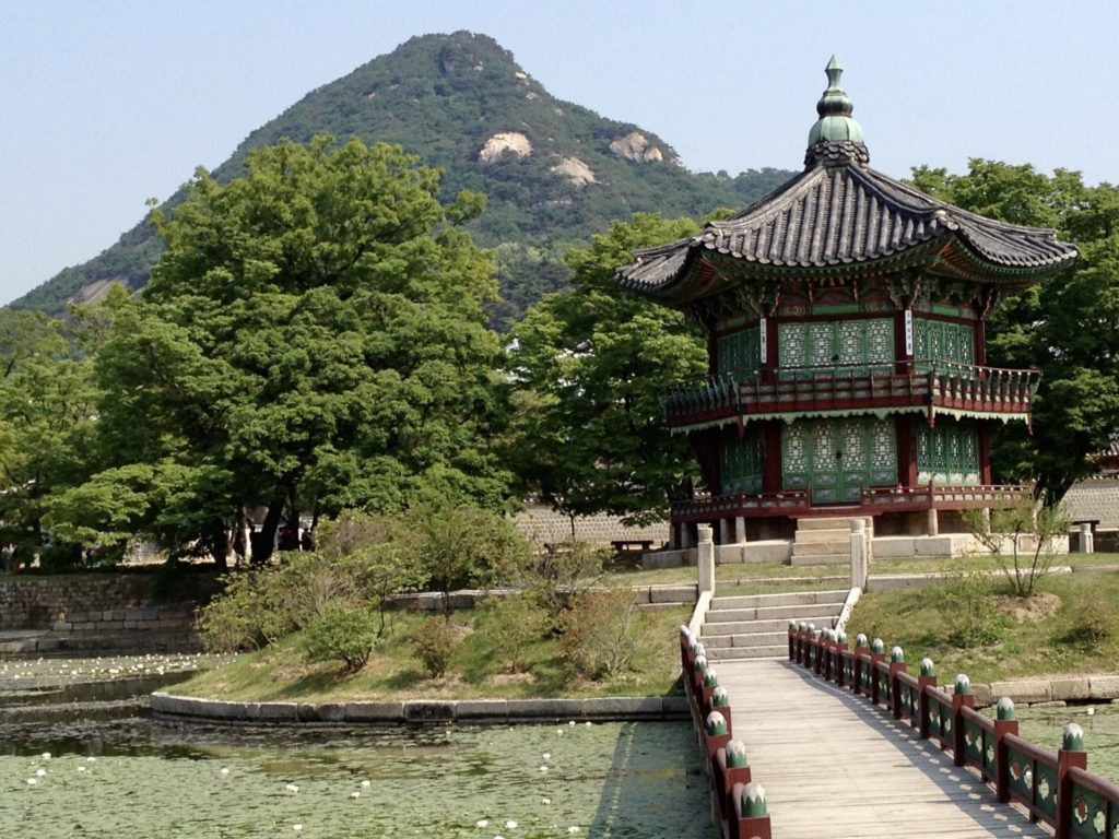 Hyangwonjeong Pavilion inside Gyeongbokgung, taken by Kim in 2012.