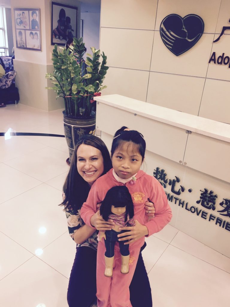 Noelle and Vienna on Vienna's adoption day in China. 