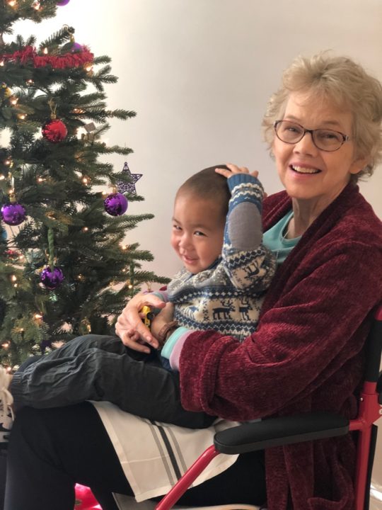 Lee's mom and her son, Camon, at Christmas. 