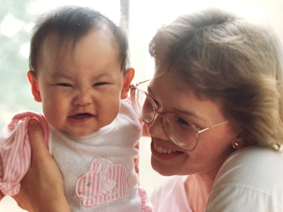 Lee and her mom when Lee was a baby. 