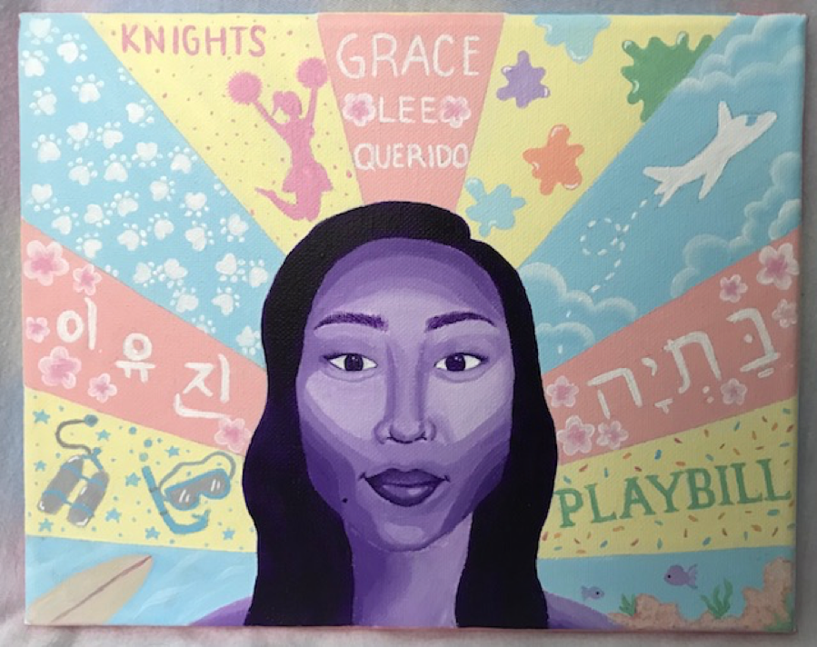 a painting of Grace a 2020 holt adoptee scholarship winner