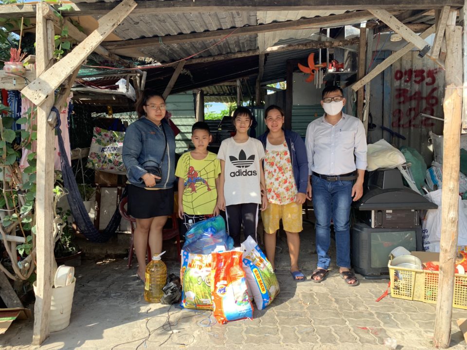 Thanks to Holt sponsors and donors, this family received emergency food and support during the COVID-19 pandemic in Vietnam. 