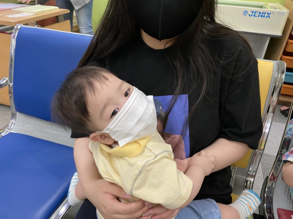A baby in Holt foster care during COVID-19 in Korea.