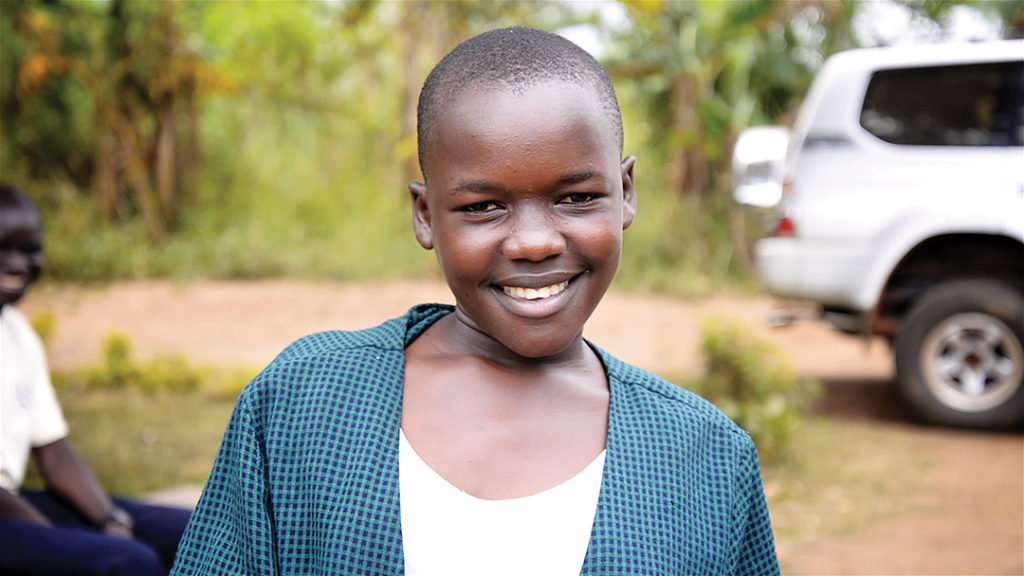 girl smiling at camera