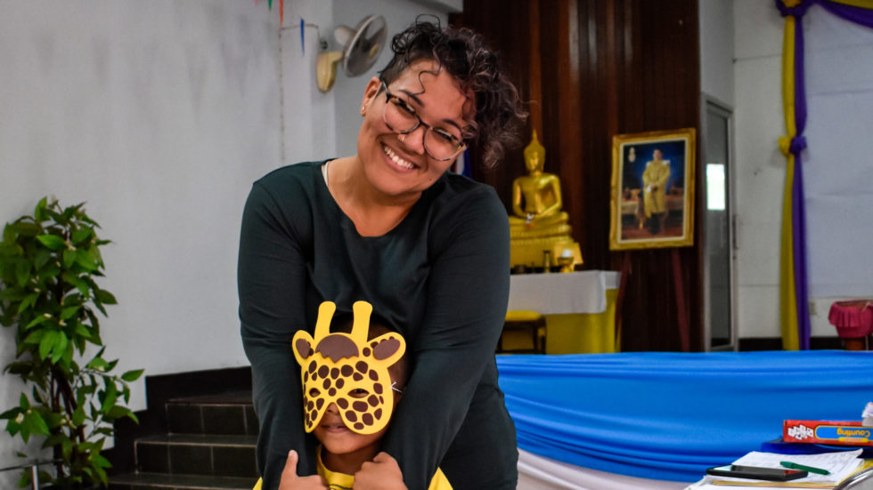 Zoila, pictured with Charlie, one of the children waiting for an adoptive family! Learn more about eight-year-old Charlie here.