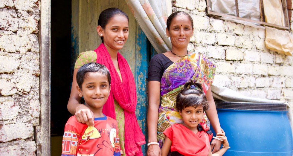 Devi (top left) avoided early marriage with the help of sponsors