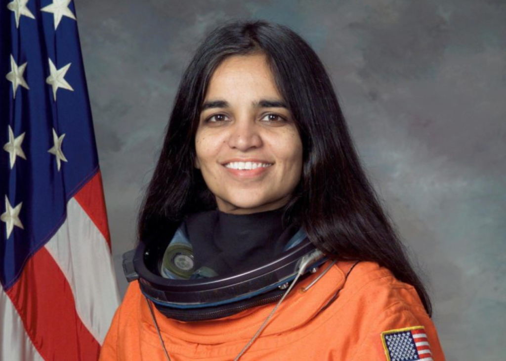 woman in astronaut gear