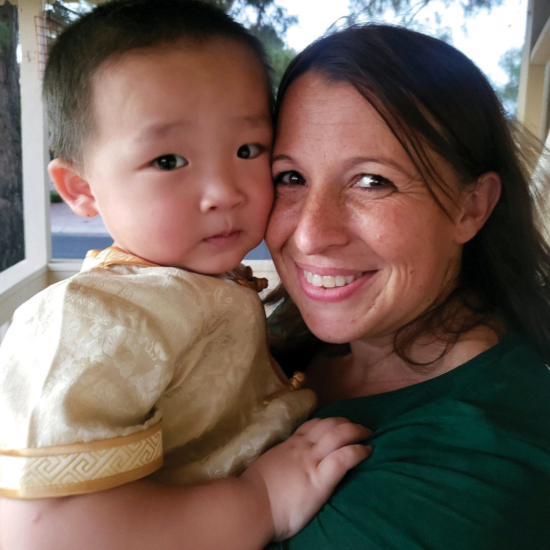 Adoptive mom, Sherri Jo with her son, Malachi.