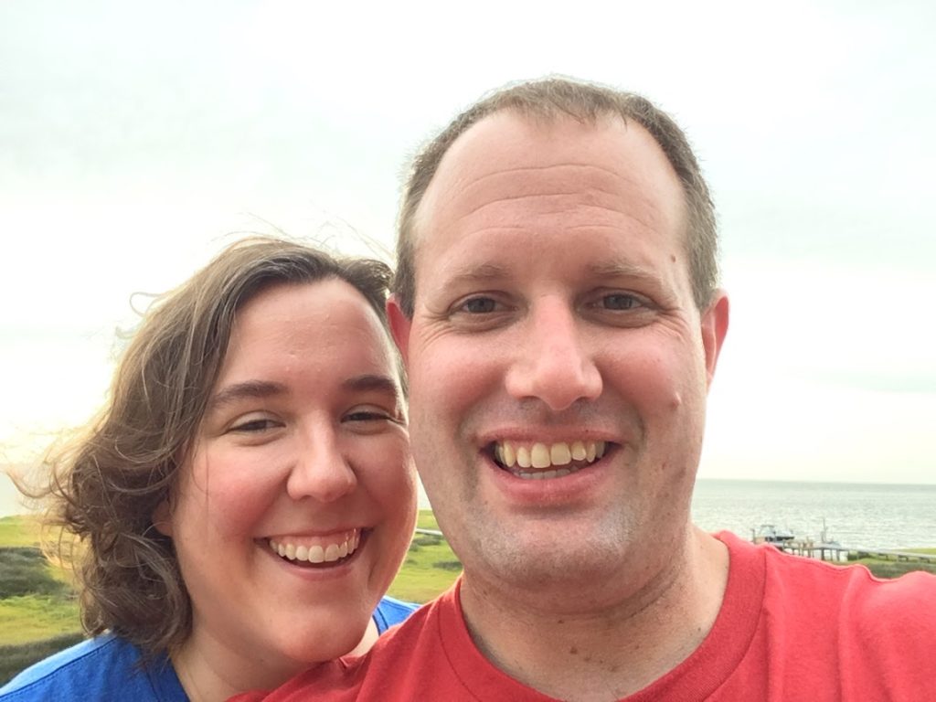 selfie of smiling man and woman
