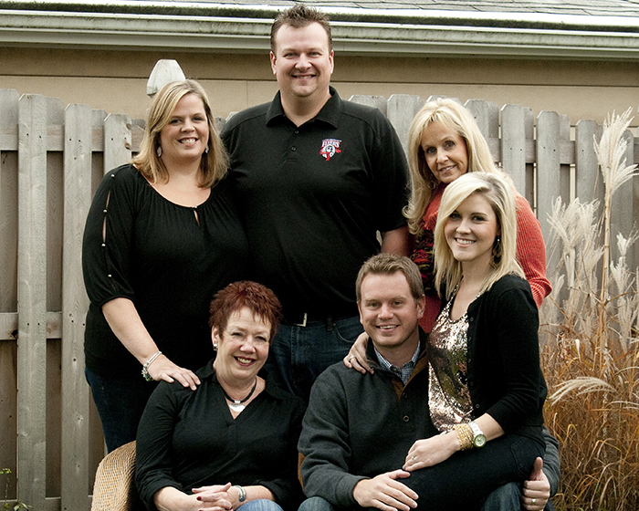 family portrait of six people