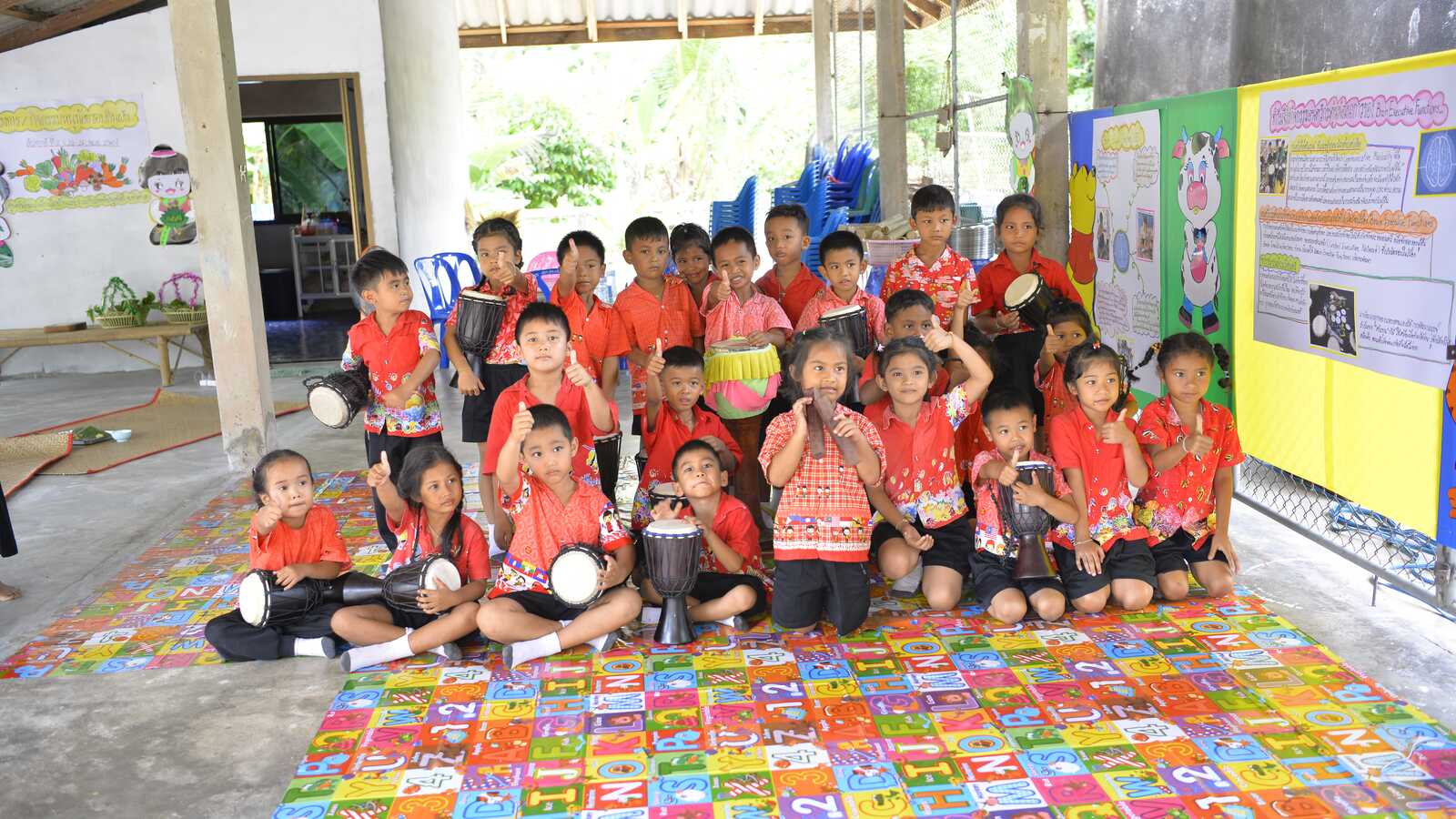 children in classroom