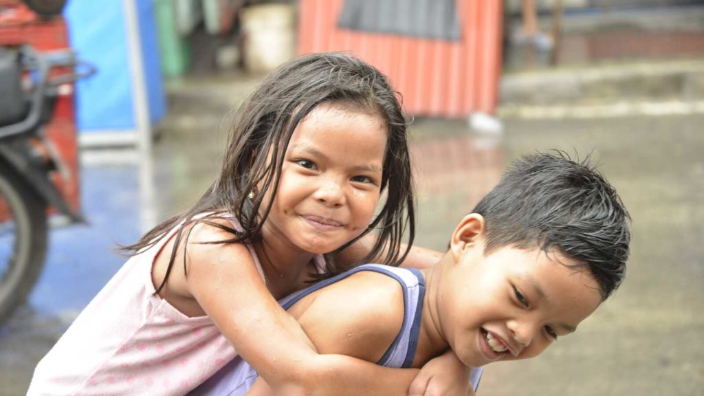 friends playing in the Philippines