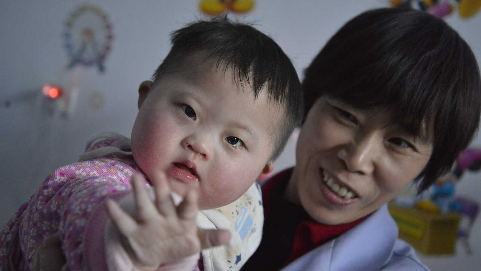 Smiling baby and Woman