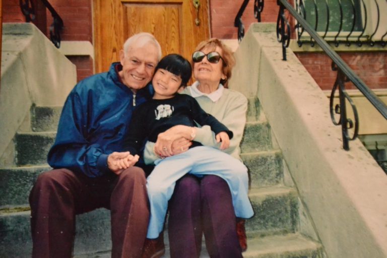 Eleni with her Grandparents 