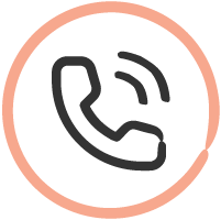 icon of telephone in a circle