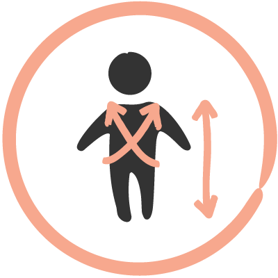 wasting graphic of a child in a circle