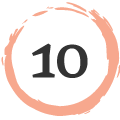 number 10 in a circle