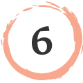 number 6 in a circle