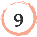 number 9 in a circle