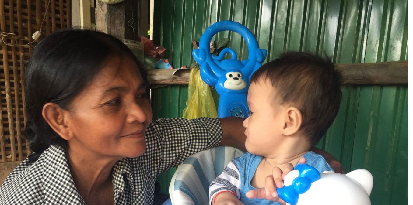 Foster mom smiling at foster child